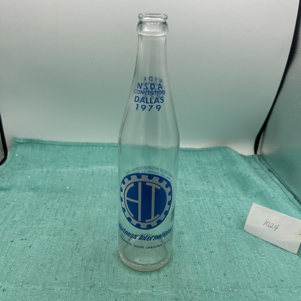NSDA Convention Dallas Texas 1979 Soda Bottle Hartness International